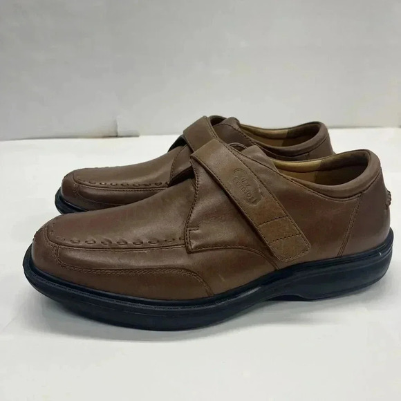 Dr. Comfort Frank Mens Diabetic Orthopedic Shoes Size 9.5 WIDE Hook & Loop Brown - Picture 3 of 12